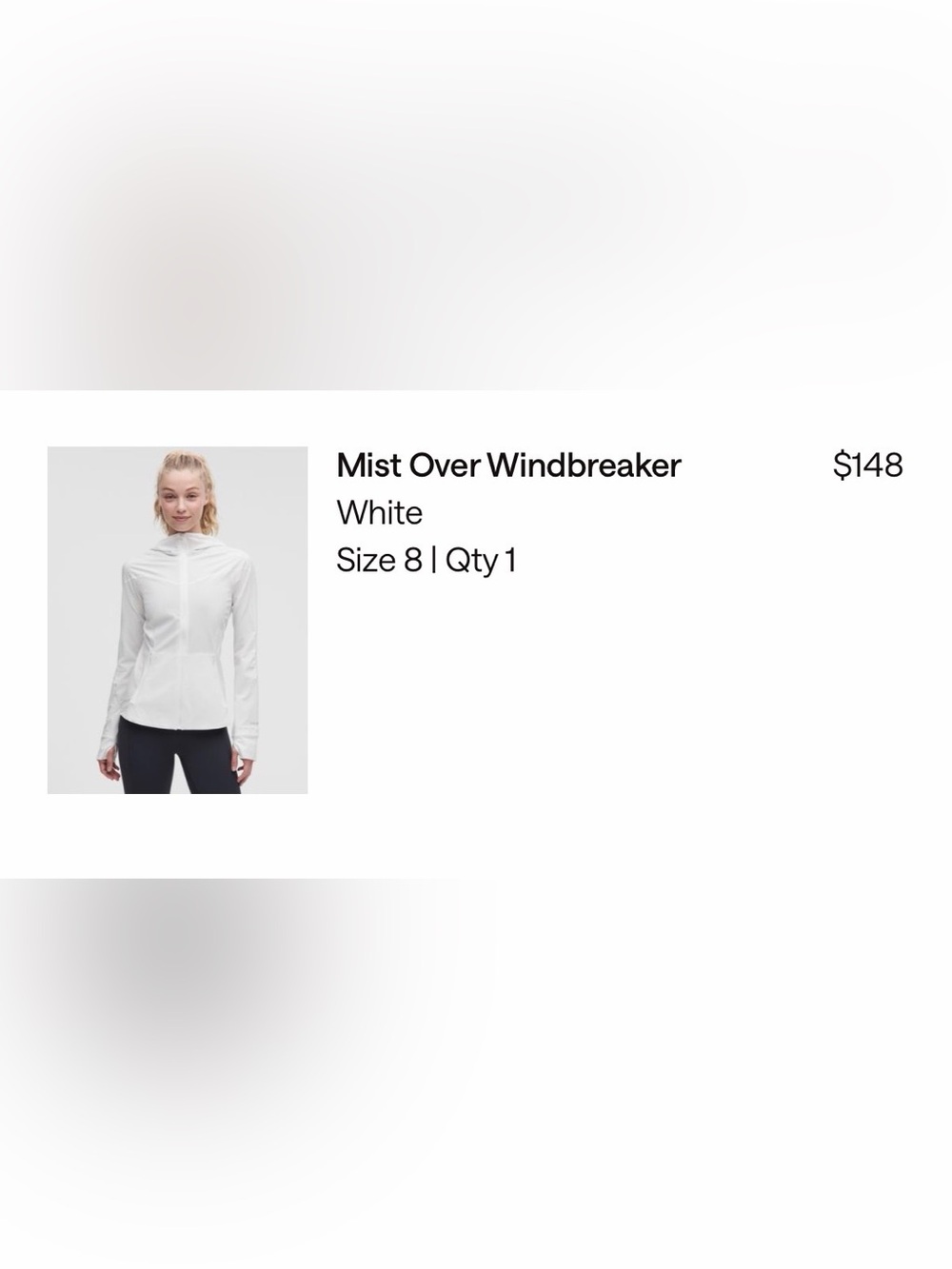 Lululrmon Mist Over Windbreaker Jacket - White